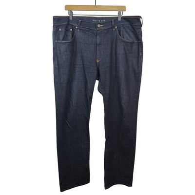 Mott & Bow Slim Jeans Mens 40x32 Dark Wash Stretch Zip Fly Preppy Casual Indigo