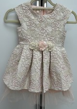 Girls Formal Dress Light Pink With White Flowers Size 5 Special Occasion Couture