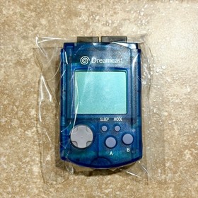 Sega Dreamcast Clear Blue VMU Memory Card HKT-7000 Japan OEM Region Free Tested