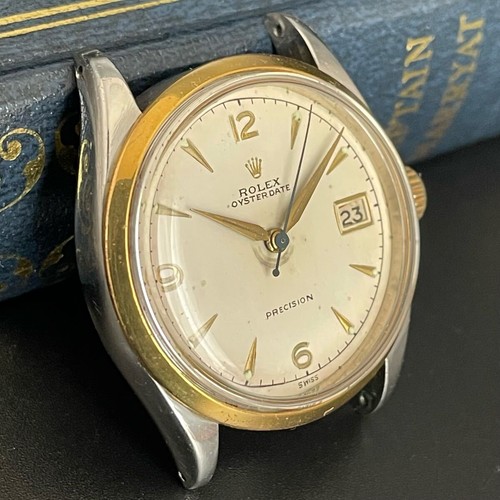 Precision Oysterdate Gold Bezel 6294 Manual Wind Watch 1950s 32mm Vintage JAPAN - Picture 3 of 10