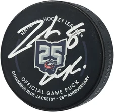 Autographed Zach Werenski Blue Jackets Puck Fanatics Authentic COA Item#14384156