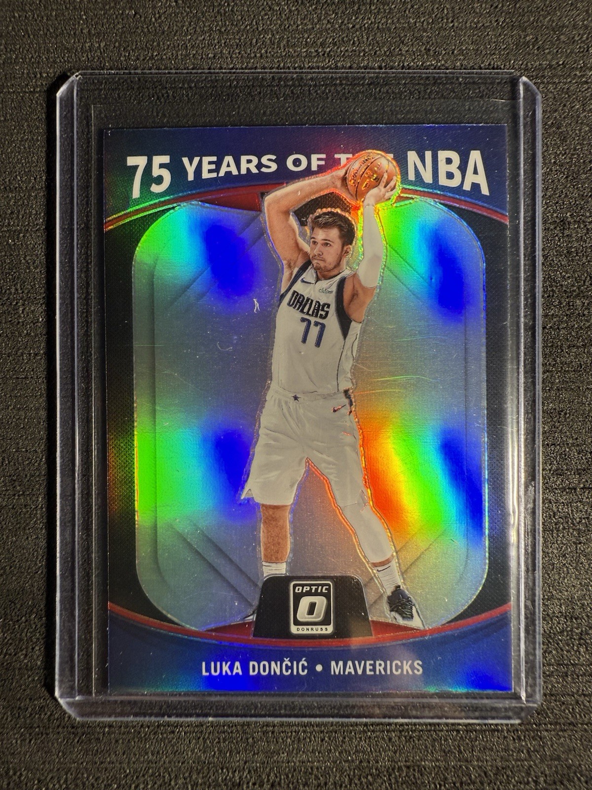 2021-22 Donruss Optic #26 Luka Doncic 75 Years of the NBA Silver Prizm!