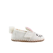 TOMS Crib Alpargata Slip On Infant Girls White Flats Casual 10012113