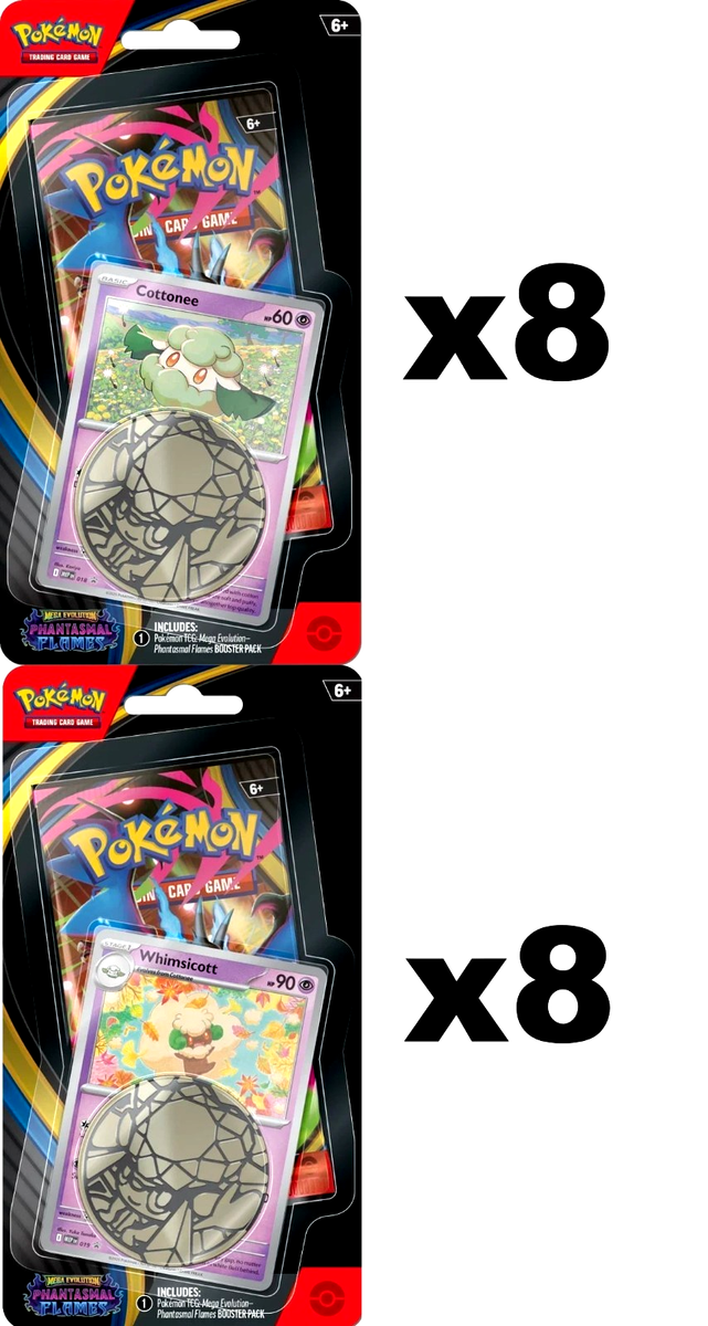 16 Pokemon TCG ME02 Phantasmal Flames Checklane Packs Sealed