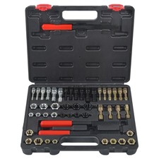 49PCS Thread Repair Chaser Tool UNC UNF Metric Thread Restorer Kit