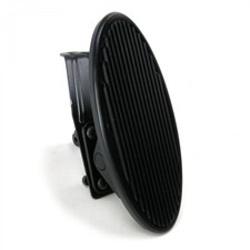 Oval Billet Floor Mount Gas Pedal With Rubber Insert - Black Procharger Hot Rods