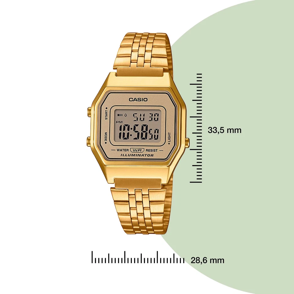 Reloj Casio Vintage Coleccion Mujer Dorado Iconic Digital 29mmr La680wega-9er - Imagen 2 de 4
