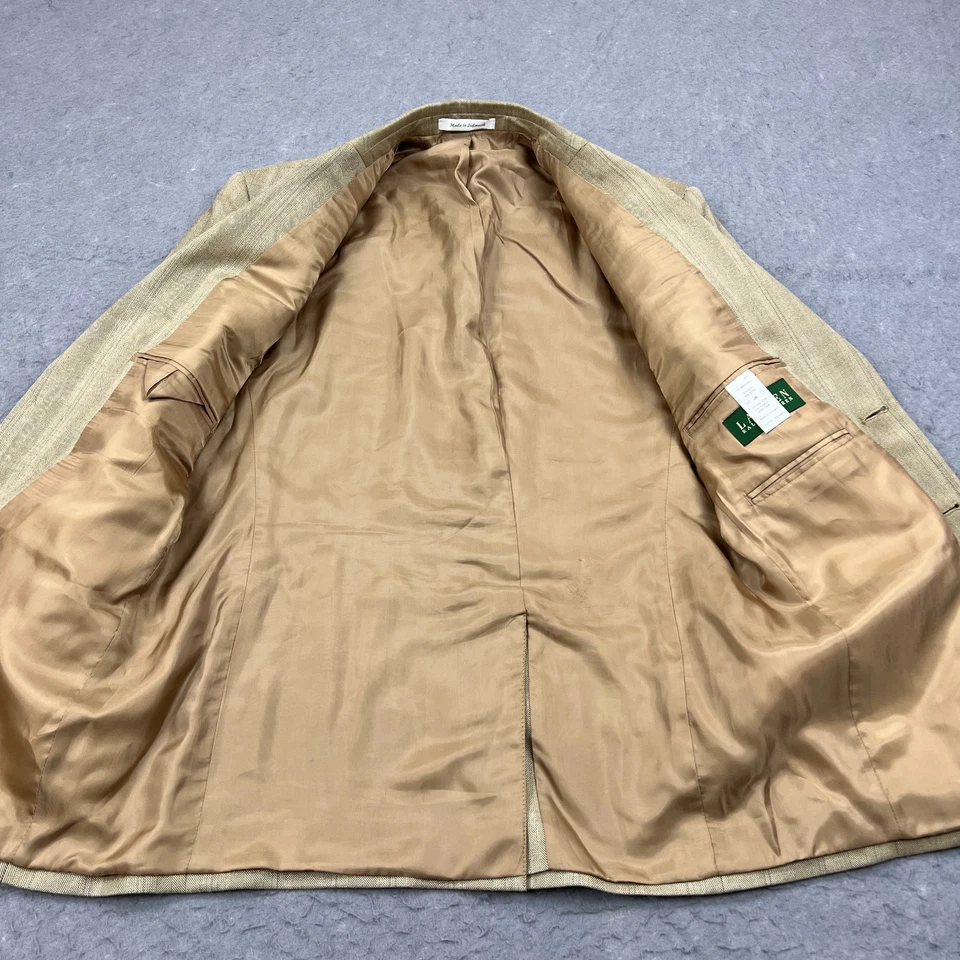 Blazer Lauren Ralph Lauren Para Hombre 38S Beige Lana y Seda Rayas Chaqueta Abrigo Deportivo Foto 2 de 4