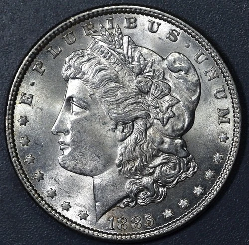 1885 $1 MORGAN SILVER DOLLAR KM#110 Grade:  Choice/Gem BU A6122