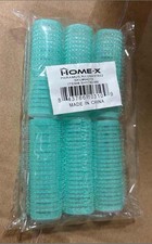 12 SALON HAIR ROLLERS SELF HOLDING 2.5 x0.75 2x 6 Pack HOME-X SELF BRAND