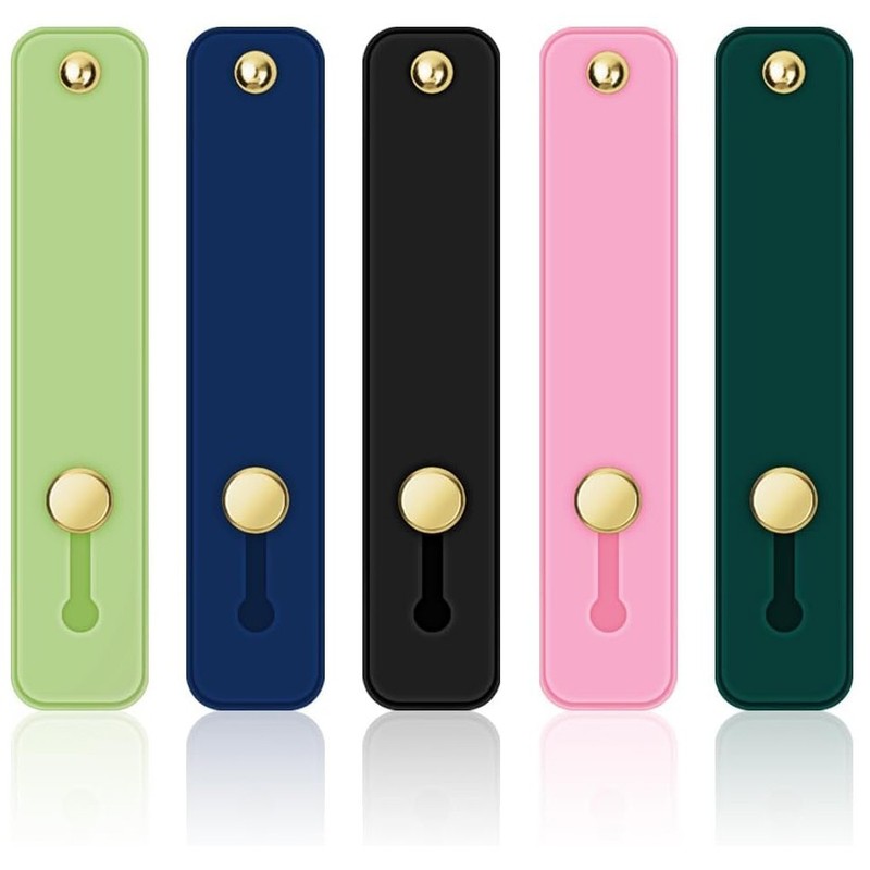 NEW 5 Piece Silicone Phone Strap Grips