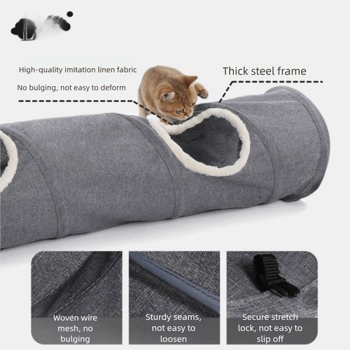 Breathable Cat Toys Thick Cat Maze Tunnel Portable Cat Tunnel Tube - Picture 4 of 7