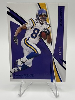 2021 Panini Immaculate Collection Randy Moss #79 Blue /10 Vikings