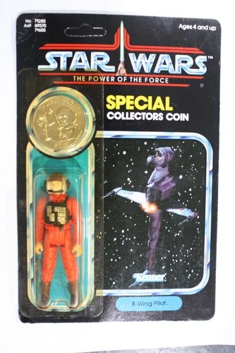 Star Wars Vintage Kenner MOC B-Wing Pilot POTF 92 Card and Gold coin ROTJ