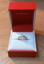 Engagement Ring 9ct White Gold Solitaire 0.25ct Diamond Ring