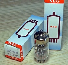 Konvolut 2x Röhre AEG 12AT7WC = E81CC = ECC801s / ECC81 ungebraucht / NOS