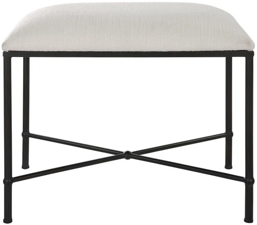 Uttermost 236-AVENHAM-BENCH-SM Avenham 24"W Black Framed Bench - Picture 1 of 12