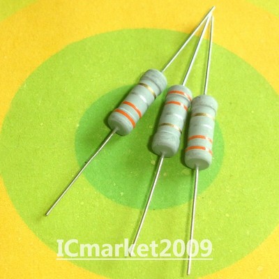 50 PCS 2W-0.33R 5% 2 WATT 0.33 OHM 0.33OHM CARBON FILM RESISTOR