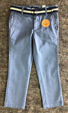 Children's Place Boys Size 4 Light Blue Dress Casual Pants with Belt