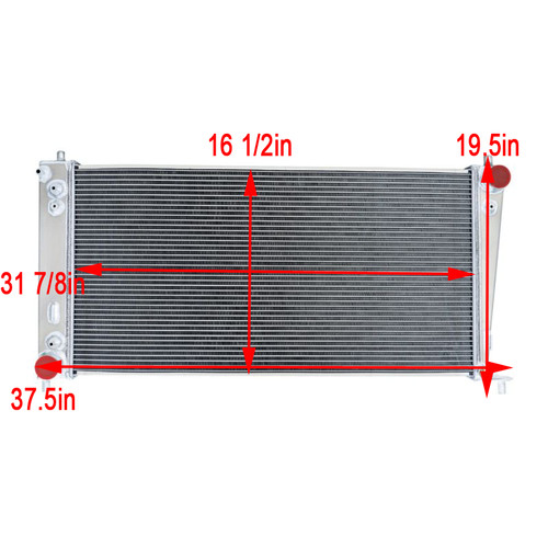 Expidition Radiator Flaps 3 Row Radiator Fit Ford F150 F250 F350 Expedition Base Lariat 4.6L 5.4L ...