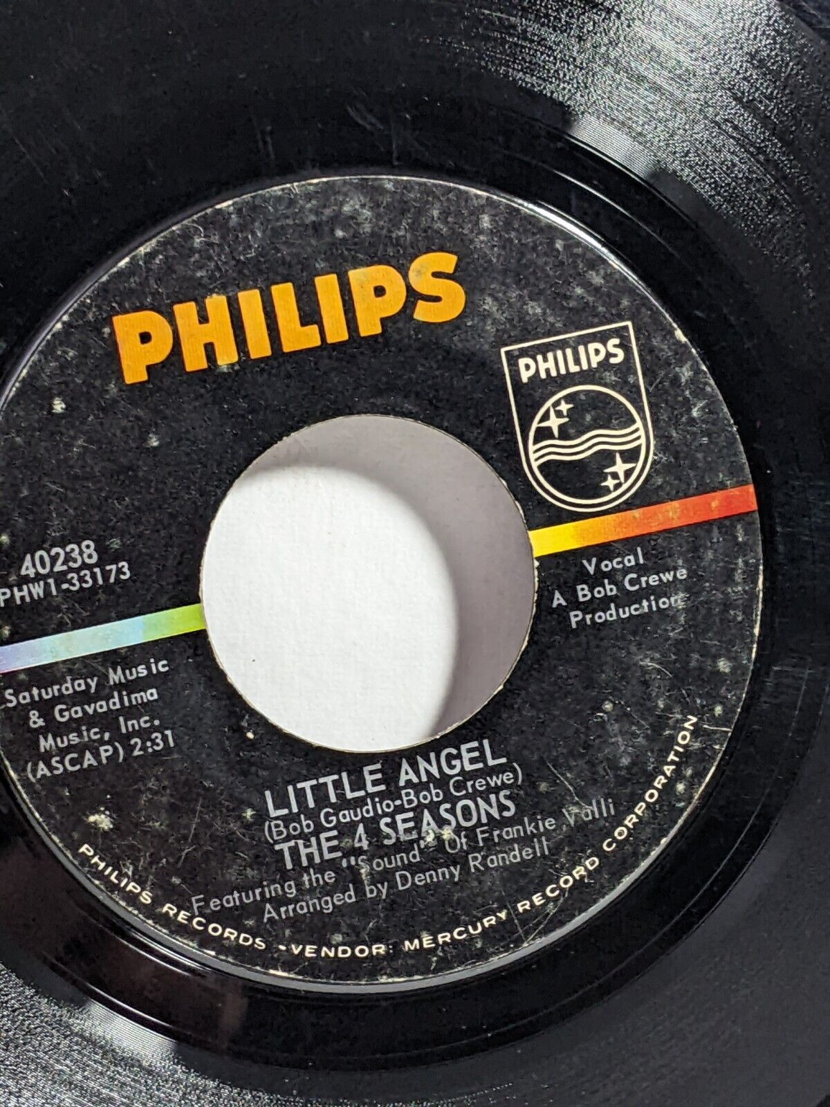 45 - The 4 Seasons - "Big Man In Town / Little Angel" - Phillips (1964)