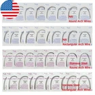 100PCS Dental Orthodontic Arch Wire Niti Stainless Steel Round Rectangular Ovoid