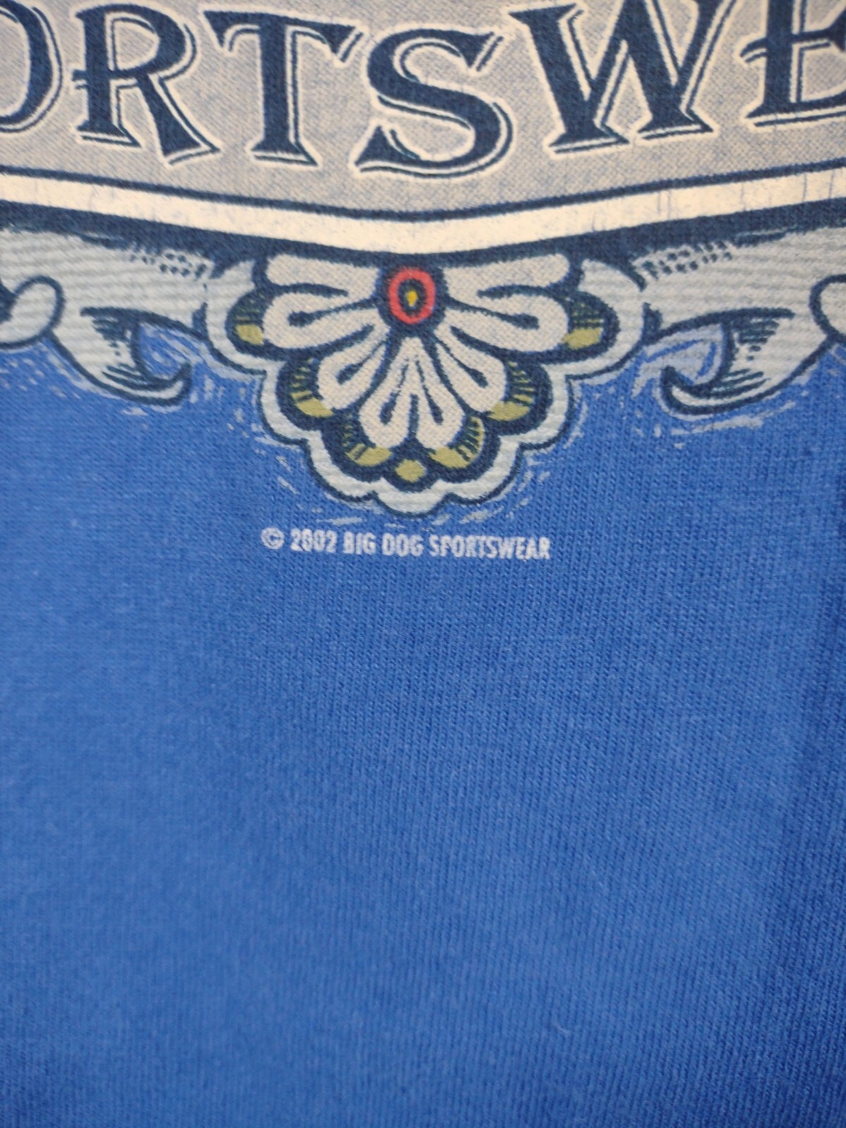 Vintage Big Dog Sportswear Genuine Attitude Blue Grap… Gem