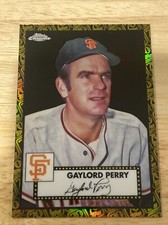 2021 Topps Chrome Platinum Anniversary Gaylord Perry Black And Gold /10