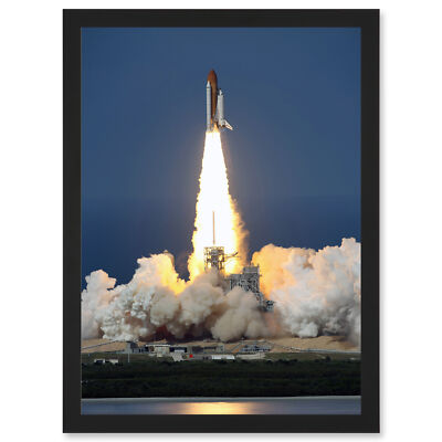 Shuttle Discovery Launch NASA Internationale Raumstation gerahmt A3 Kunstdruck