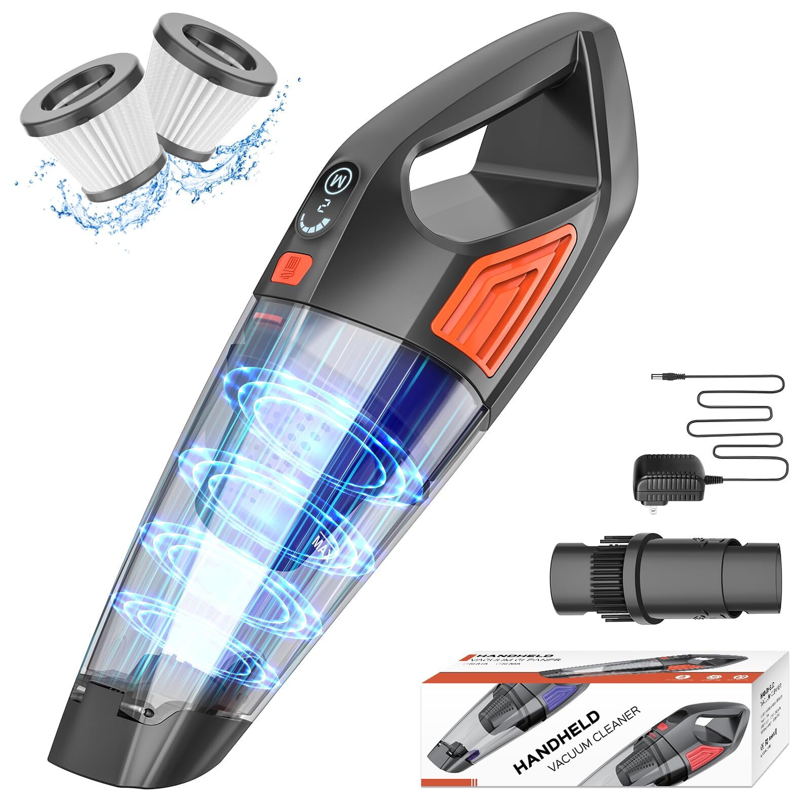 Cordless Rechargeable Handheld Vacuum Dust Buster with Powerful Suction-image