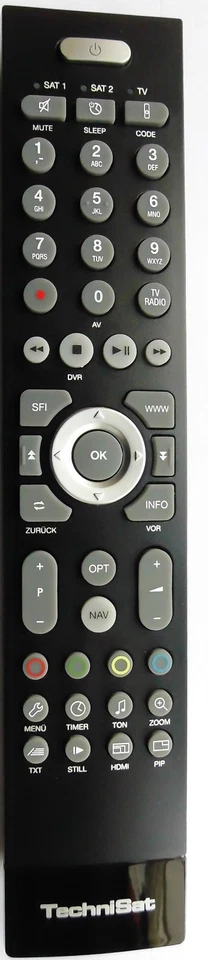 Mando a distancia TechniSat para TechniControl para ISIO-NetSeher PVR235 00003851 3852