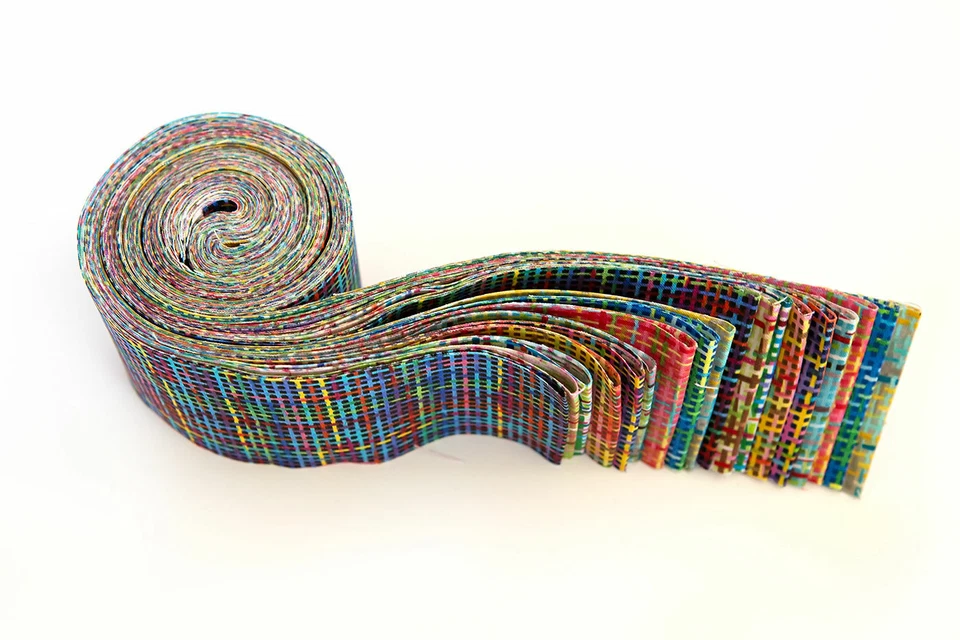 18-шт красивый в клетку желе рулон 2,5» предварительно вырезать 100% хлопок ткани лоскутное одеяло полоски - Изображение 3 из 4