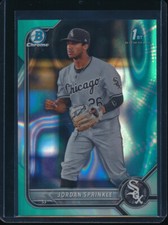 JORDAN SPRINKLE 1st 2022 Bowman Chrome Draft AQUA LAVA REFRACTOR /199 Rookie RC