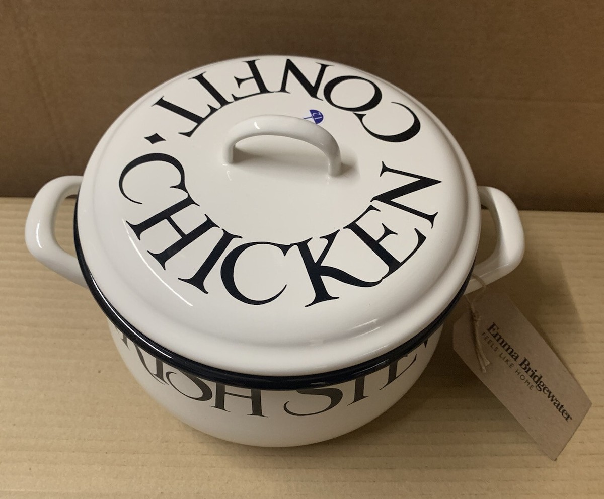 Emma Bridgewater Black Toast Medium Enamel Casserole Pot (New)
