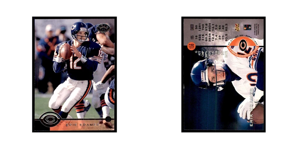 1996 Leaf Erik Kramer Bears #156 - Image 3 of 3