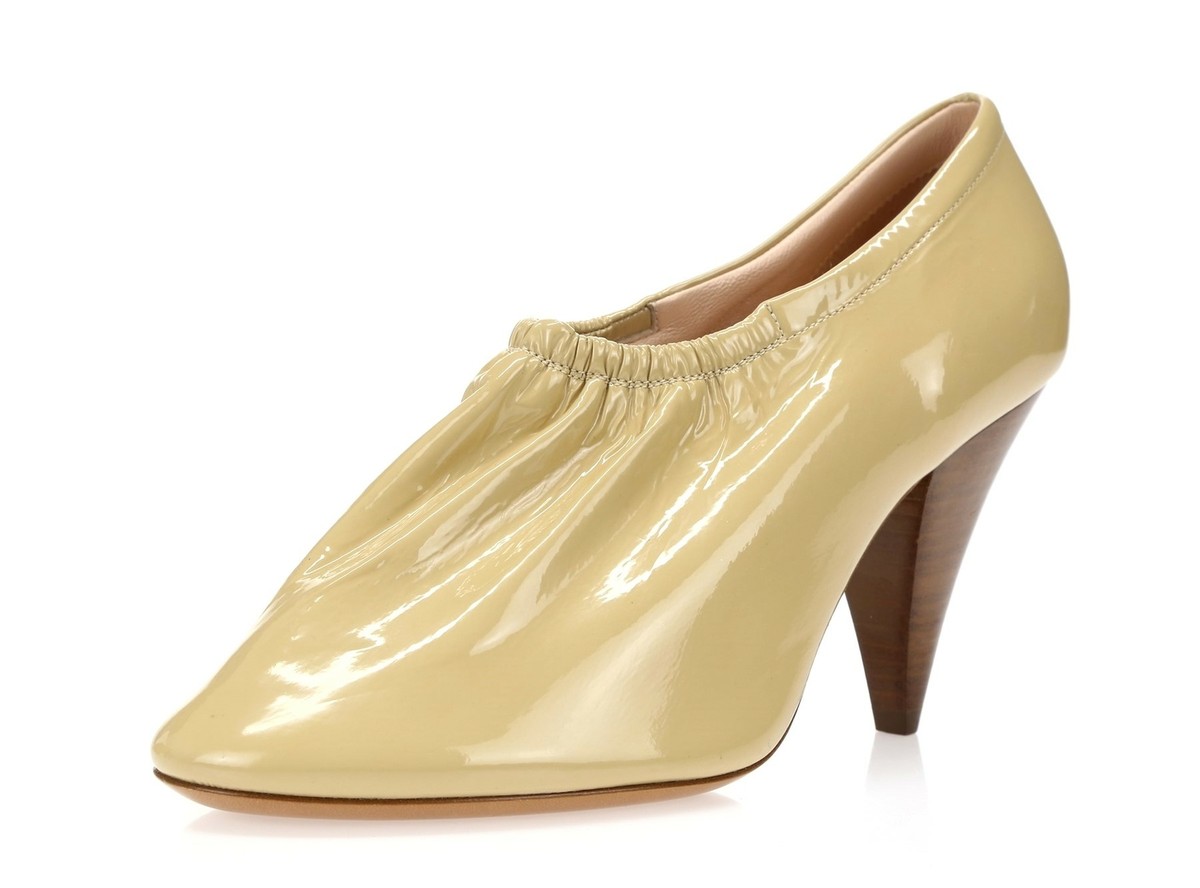 バレエシューズ Celine Ballerina Judy In Vernice Womens CELINE PARIS 160002 Beige Patent Leather Soft