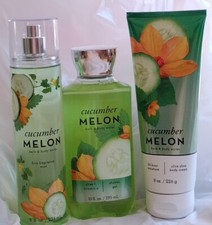 Bath And Body Works CUCUMBER MELON Shower gel, body cream and fine mist set