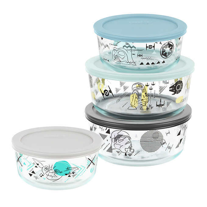 Pyrex ディズニー　スターウォーズ　保存容器 Amazon｜Pyrex ガラス食品保存容器8点セット 4カップ&3カップ