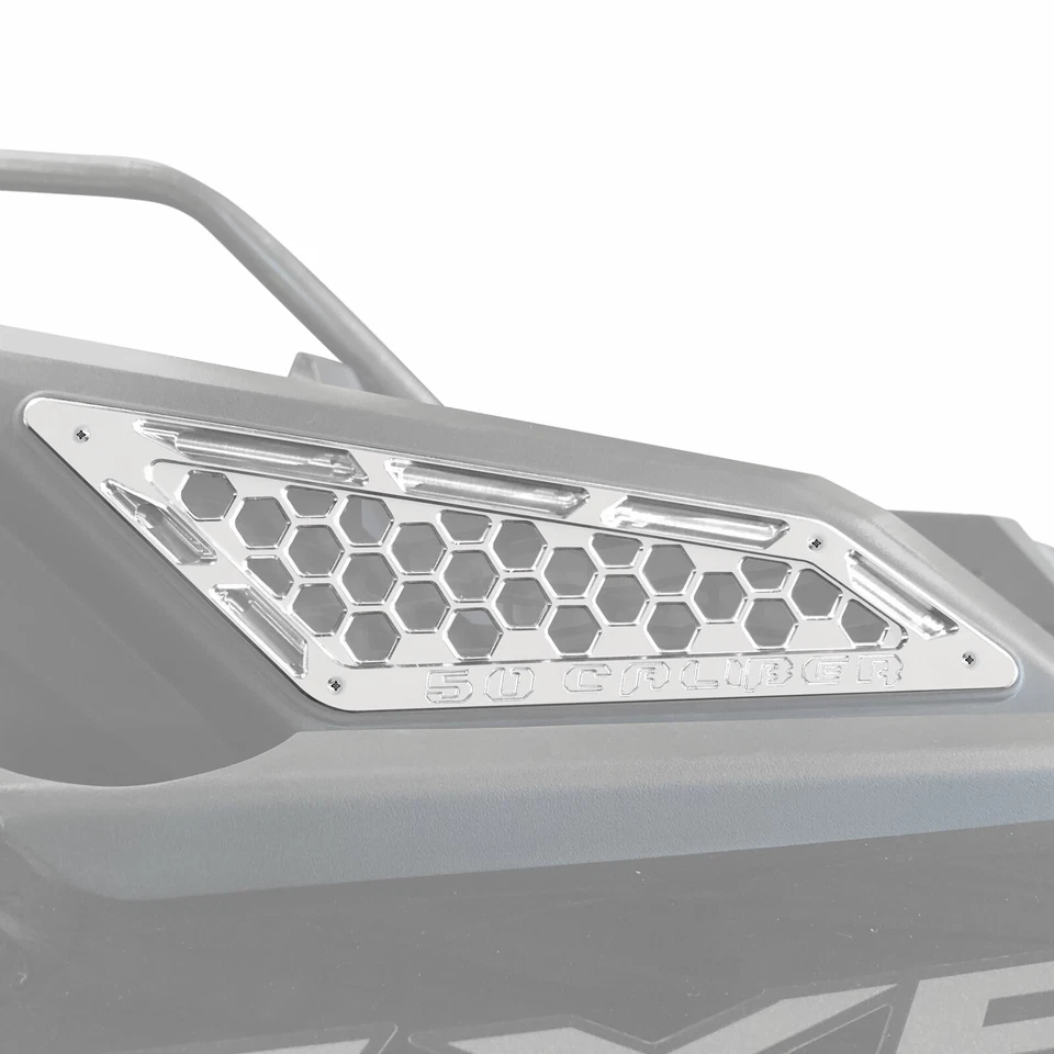 RZR PRO XP Turbo R Billet CNC Clutch Air Vent Intake Grilles White Powdercoat - Image 2 of 4