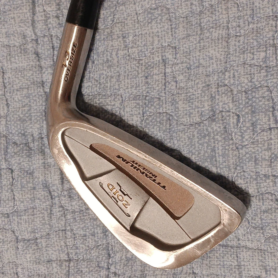 Club de Golf Mizuno T Zoid 3 Hierro Gran Tamaño Titanio Derecha y Turbo Dorado Eje Regular Foto 3 de 4