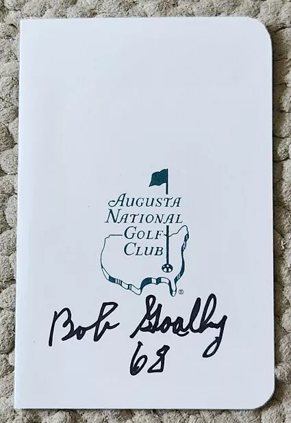 Bob Goalby Autographed Augusta National Masters Scorecard