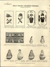 1921 PAPER AD Antique Roly Poly Doll Santa Clown Ima Walker Doll Zookie oy