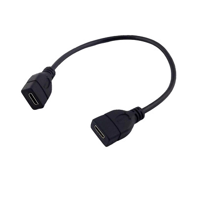 1FT Mini HDMI-compatible Type C Female to Female Monitor Connector Adapter Cable