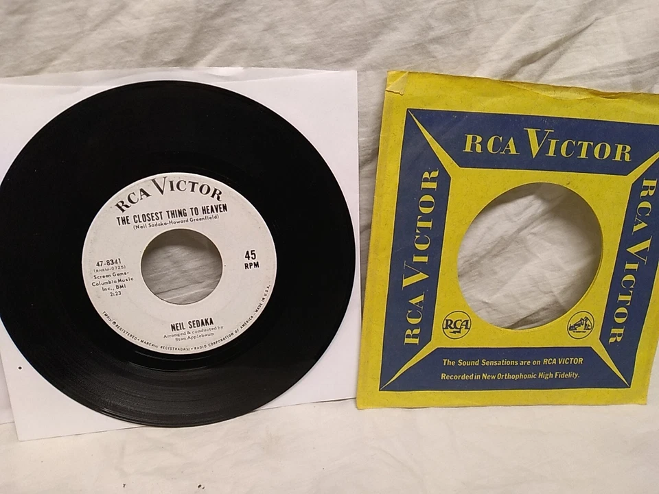 Neil Sedaka The Closest Thing To Heaven/ Sunny 45 RPM PROMO record lot of 2 1964 - Image 4 of 4