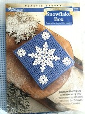 The Needlecraft Shop Plastic Canvas Snowflake Box Trinket Box Needlework Kit