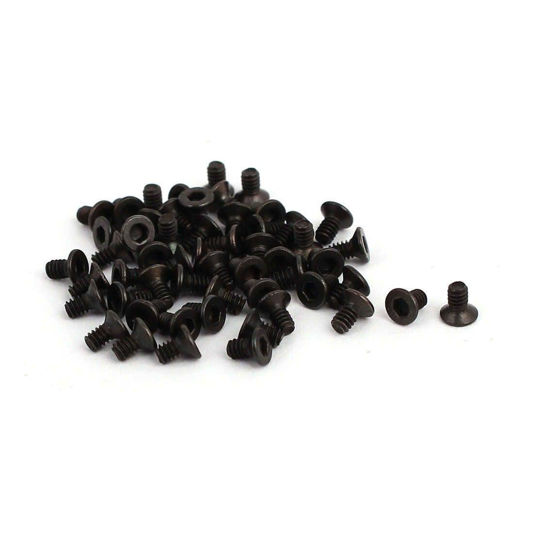 Uxcell 50pcs M1.6x3mm Hex Socket Head Cap Screws - Alloy Steel Black Machine Screws