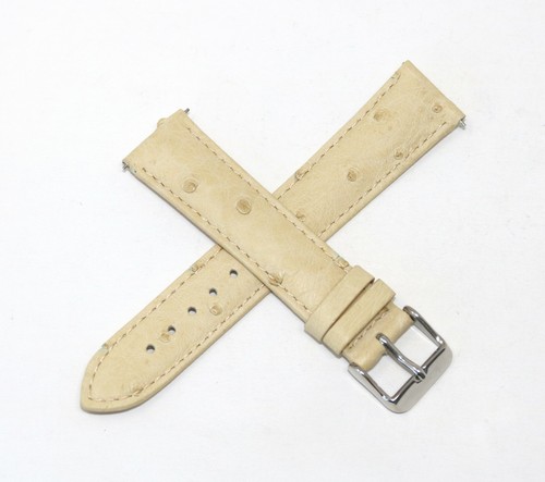 20MM Originale pelle di Struzzo Orologio Cinturino Crema/Beige Prodotto IN  USA | eBay