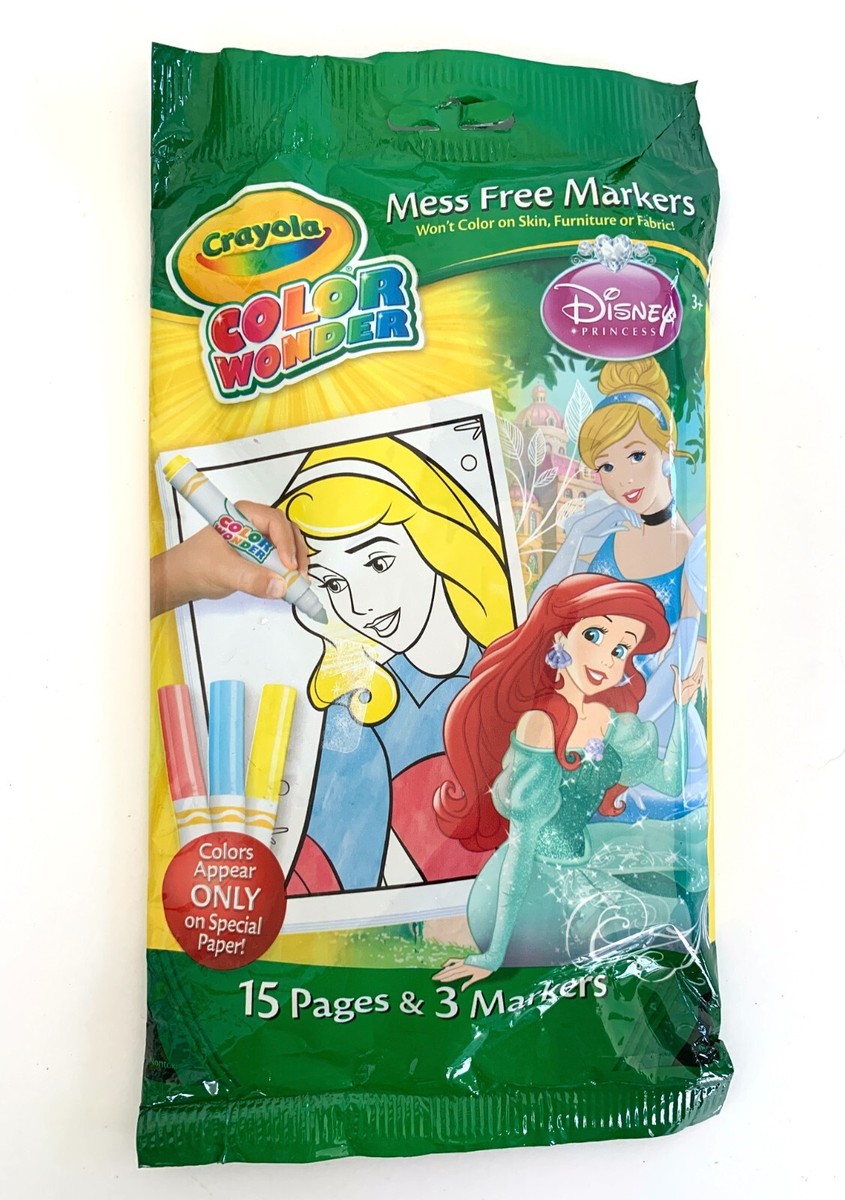 Crayola Color Wonder Disney Princesses Coloring Set 15 Pages Markers