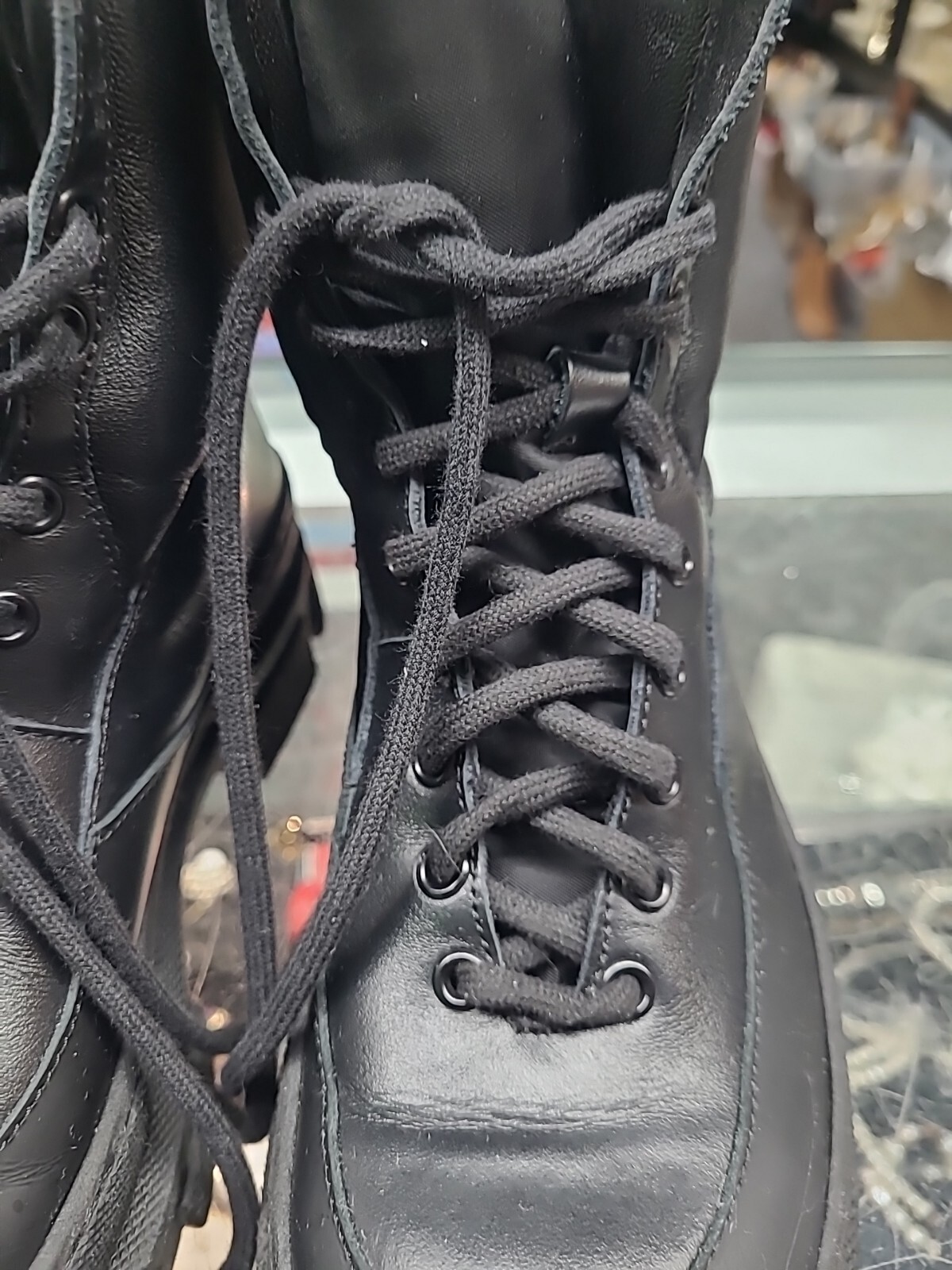 GANNI HIKING MIX COMBAT BOOTS WOMEN SHOES Size 38 Gem