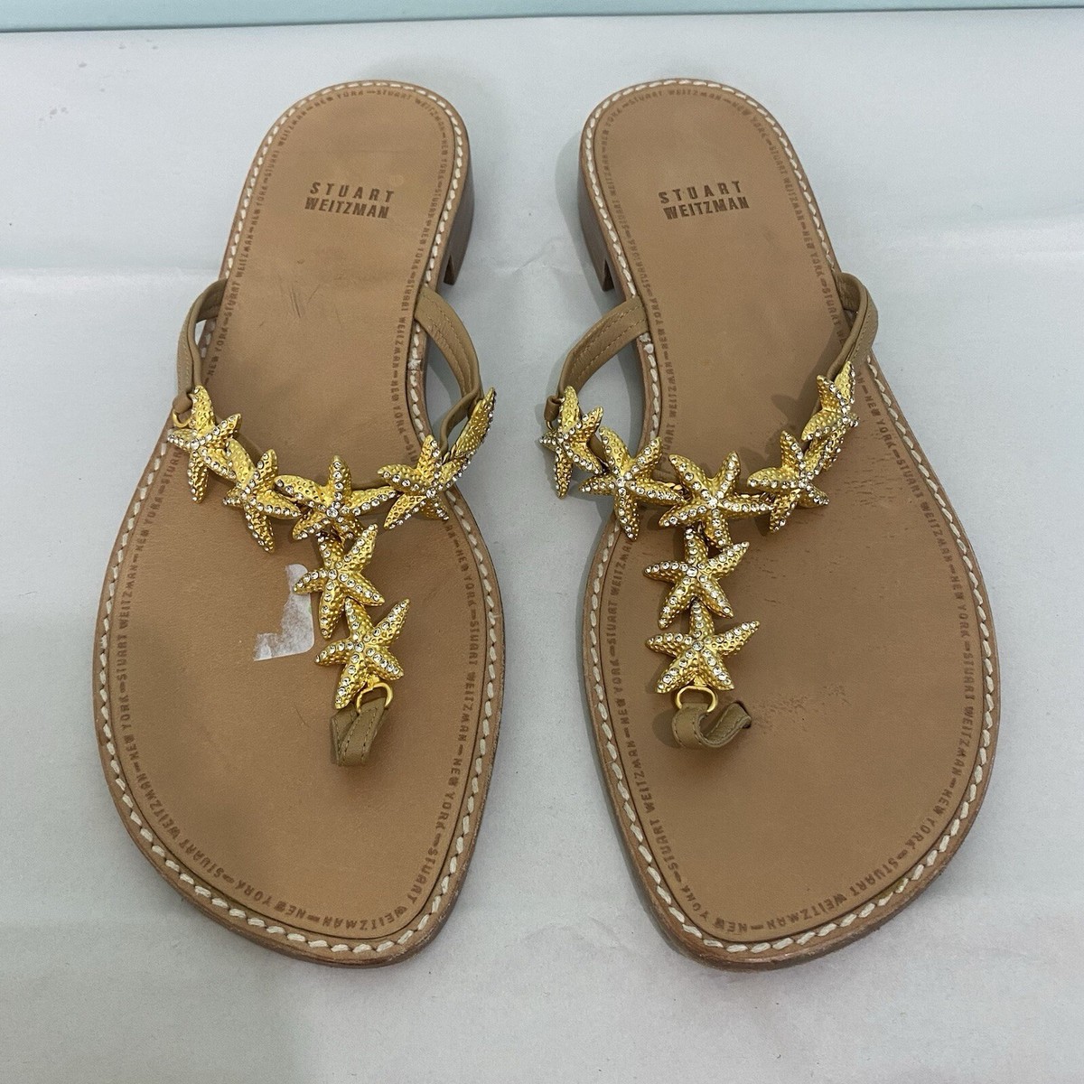 サンダル・ミュール STUART WEITZMAN Women Sandals SL038 GOLD サンダル・ミュール STUART WEITZMAN Women Sandals SL038 GOLD